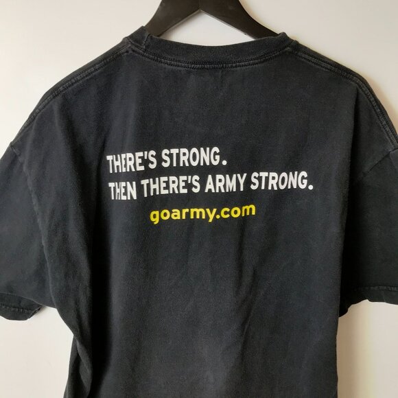 Vintage Y2K Army T Shirt Black XL Extra Large USA Graphic Tee Short Sleeve Solid - Picture 16 of 16